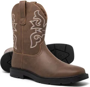 Mens Cowboy Boots - Square Toe Western Boots