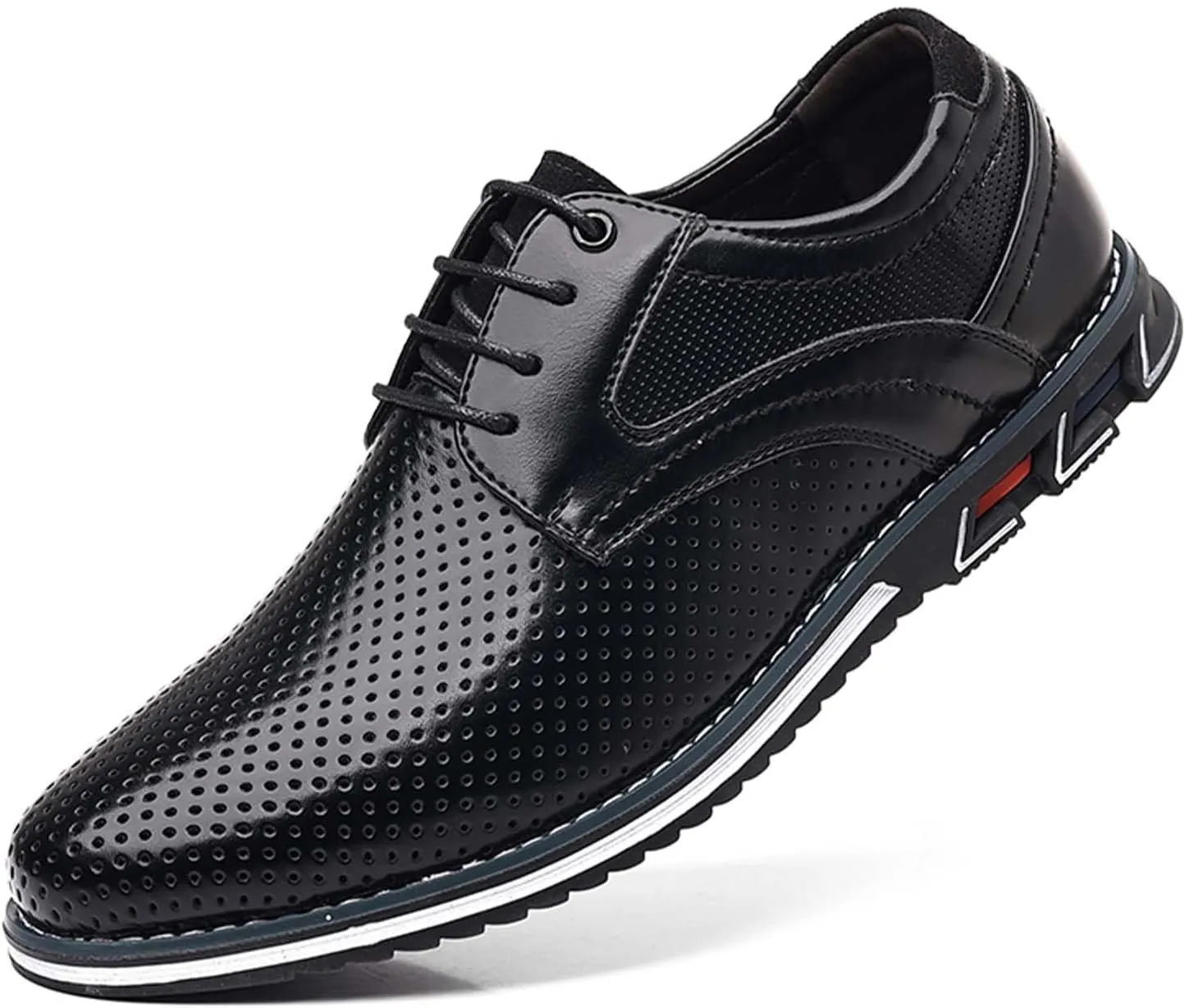 Men’s Dress Shoes Casual Oxford Derby Orthopedic Leather Shoes Breathable Walking Shoes Summer Business Office Loafers Work Flats