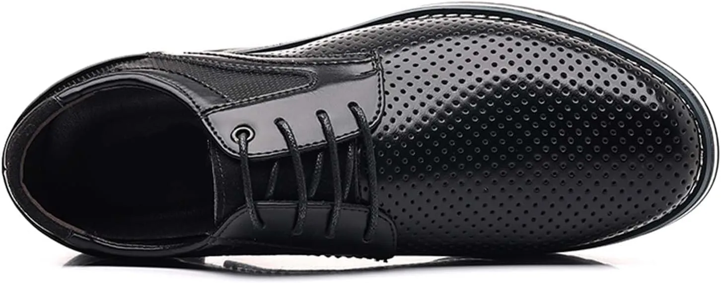 Men’s Dress Shoes Casual Oxford Derby Orthopedic Leather Shoes Breathable Walking Shoes Summer Business Office Loafers Work Flats