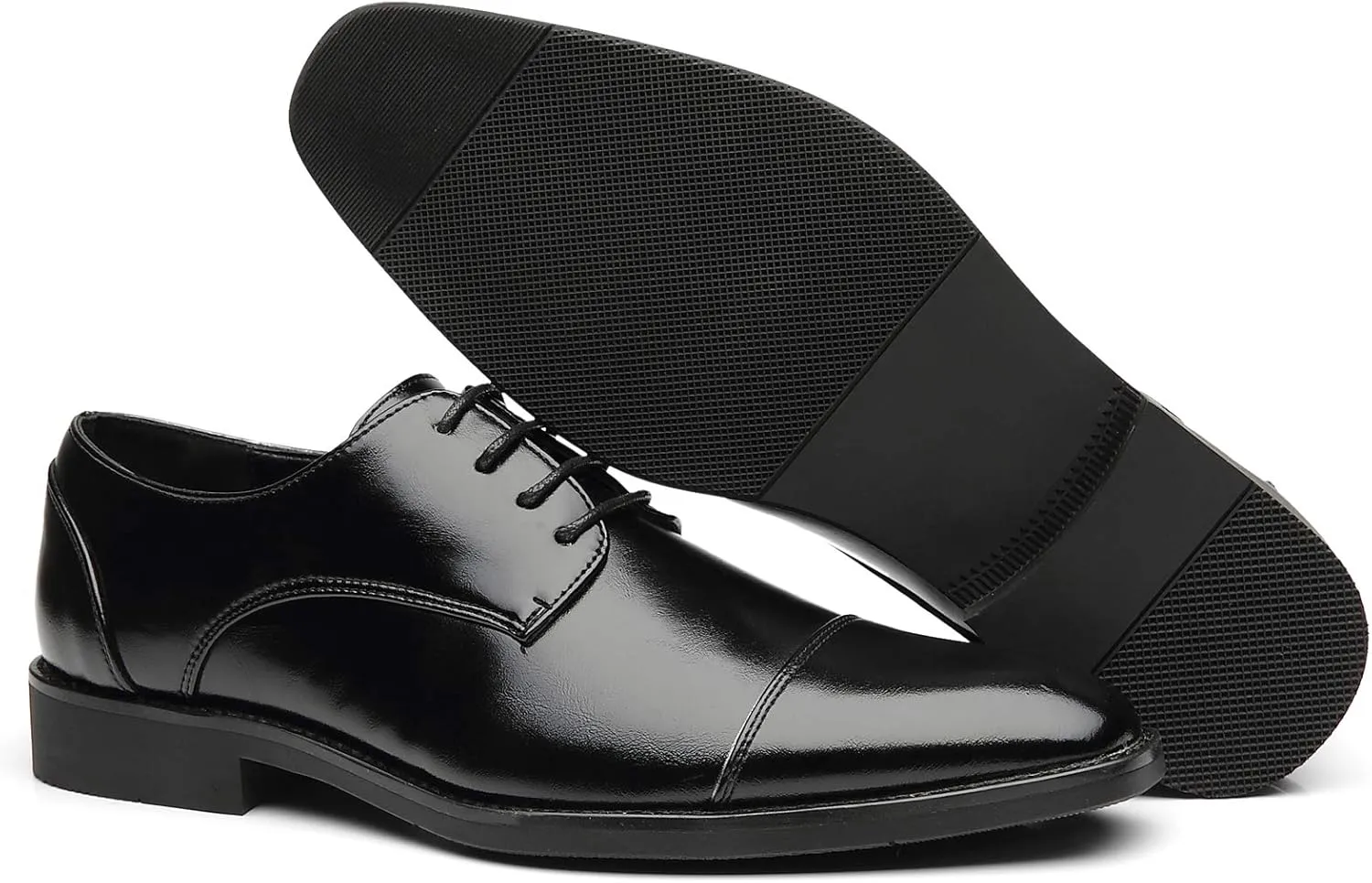 Mens Dress Shoes Classic Modern Formal Wingtip Cap-Toe Lace up Oxford Shoes