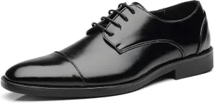 Mens Dress Shoes Classic Modern Formal Wingtip Cap-Toe Lace up Oxford Shoes