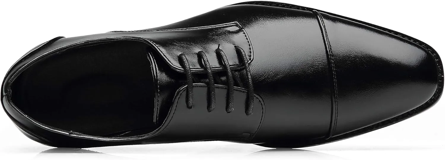 Mens Dress Shoes Classic Modern Formal Wingtip Cap-Toe Lace up Oxford Shoes