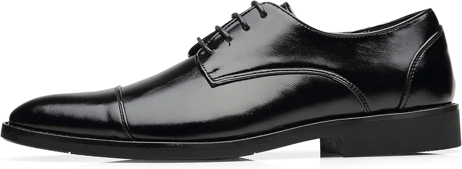 Mens Dress Shoes Classic Modern Formal Wingtip Cap-Toe Lace up Oxford Shoes