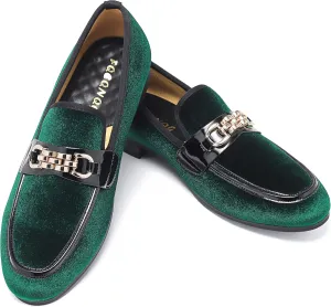 Men's Fashion Formal Velvet Loafers and Wedding Dress Shoes for Men, Penny Slip-On Smoking Luxury Men Casual Shoes