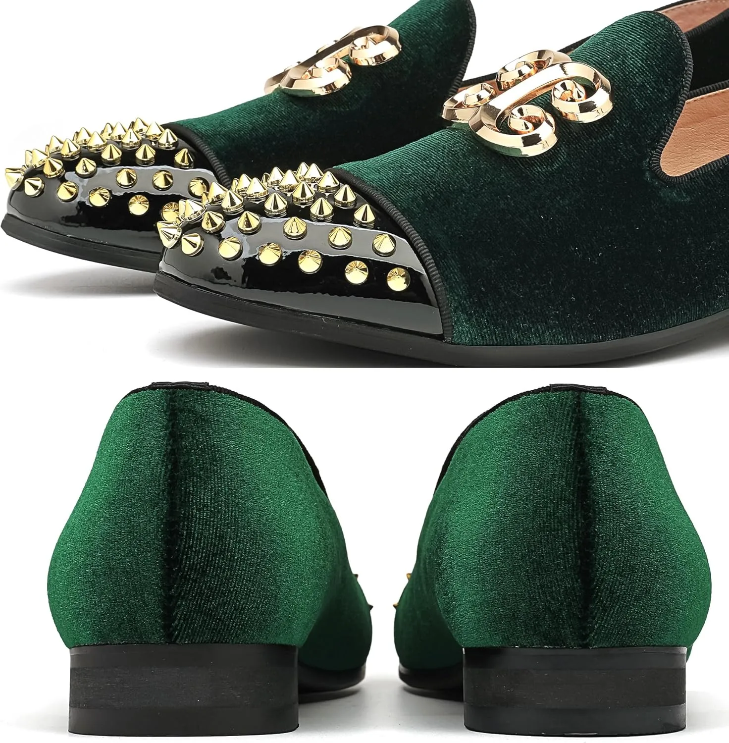 Men's Fashion Formal Velvet Loafers and Wedding Dress Shoes for Men, Penny Slip-On Smoking Luxury Men Casual Shoes