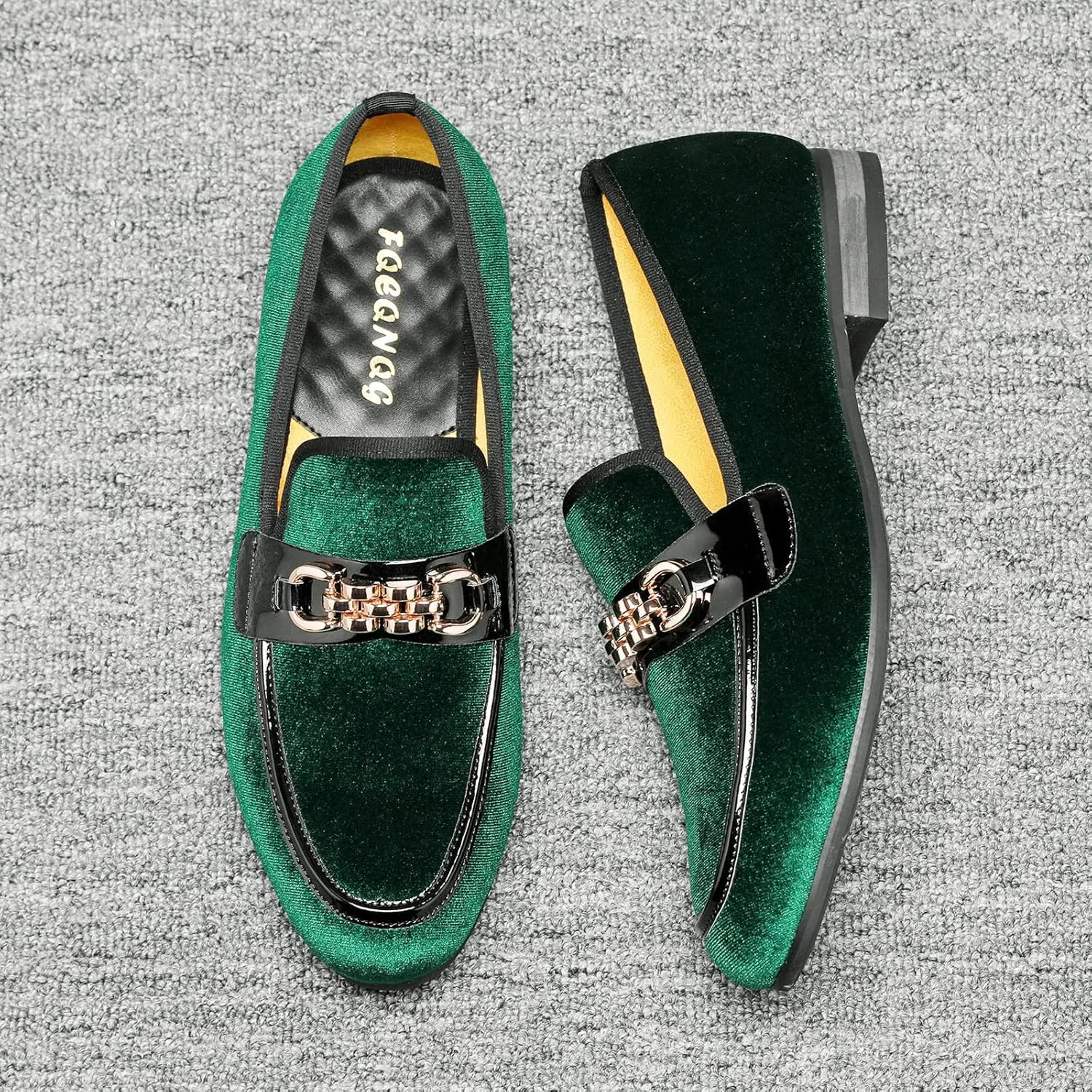Men's Fashion Formal Velvet Loafers and Wedding Dress Shoes for Men, Penny Slip-On Smoking Luxury Men Casual Shoes