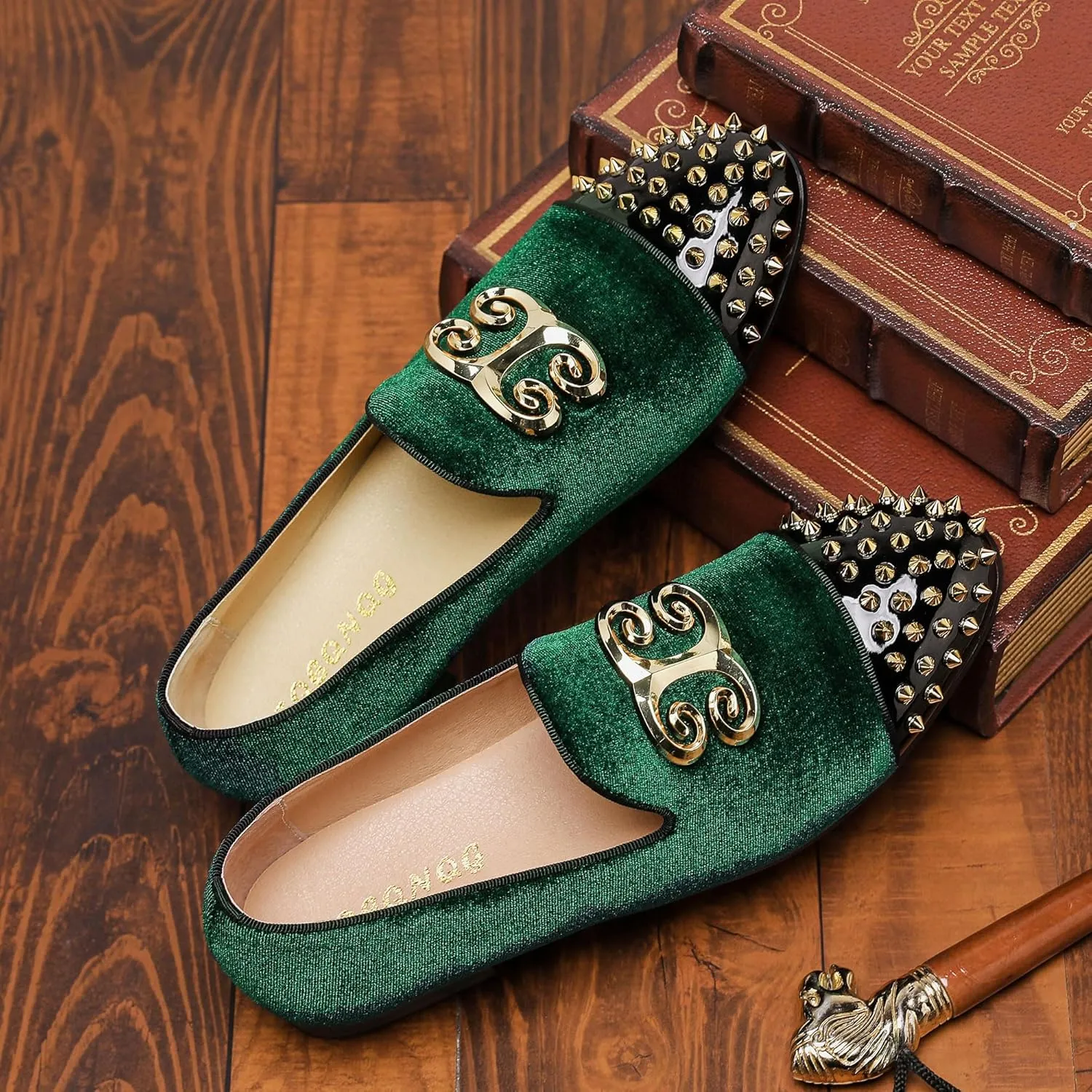 Men's Fashion Formal Velvet Loafers and Wedding Dress Shoes for Men, Penny Slip-On Smoking Luxury Men Casual Shoes