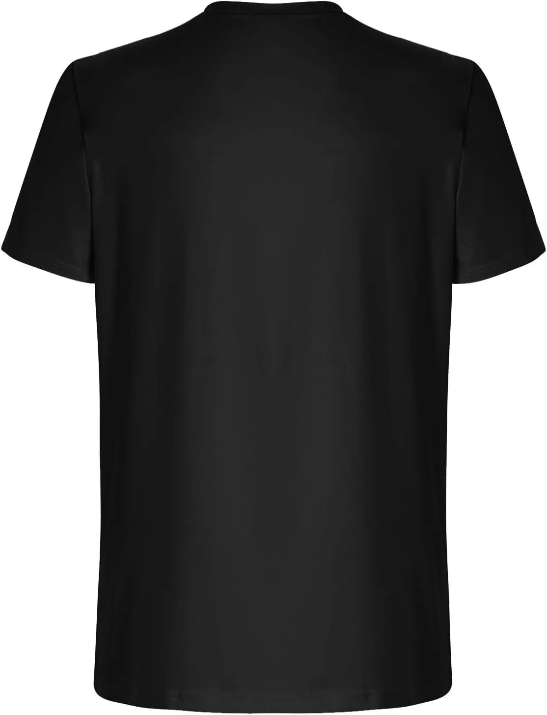 Men's Fashion Moonlight Printed Shirts Stand Shoulder Round Neck Tees Short Sleeve Breathe Shapewear Working Fishing