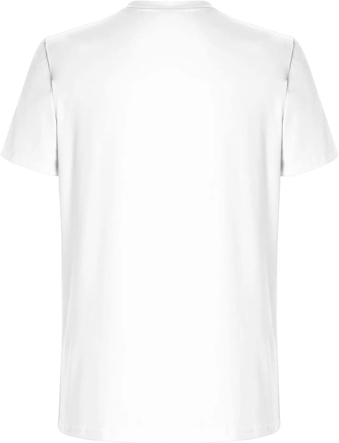 Men's Fashion Moonlight Printed Shirts Stand Shoulder Round Neck Tees Short Sleeve Breathe Shapewear Working Fishing