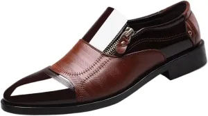 Mens Leather Oxford Loafers Slip On Orthopedic Comfort Shoes Business Casual Office Flat Shoes
