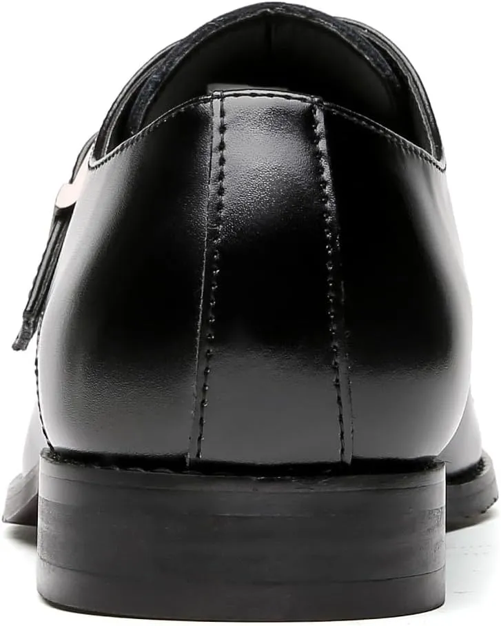 Mens Loafers Buckle Monk Strap Loafers Shoes Business Casual Leather Formal Dress Slip On Shoes for Men