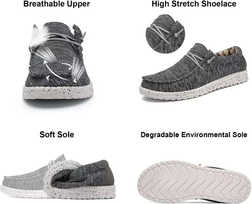 Mens Machine-Washable Casual Loafers, Men Slip On Comfortable and Breathable Boat Shoes for Work, Casual, Walk, Traveling, Beach, Gifts for Men, Zapatos Mocasines para Hombre
