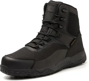 Men's Military Tactical Boots, 6" Waterproof Lightweight Combat Boots, Comfortable Non-slip Outdoor Desert Work Shoes