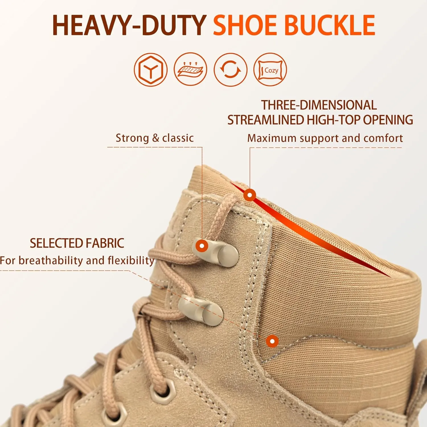 Men's Military Tactical Boots Lightweight Hiking Jungle Army Combat Work Boots
