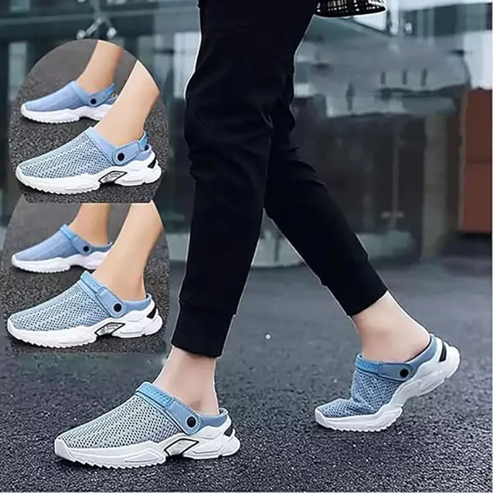 Men's Orthopedic Hollow-Out Summer Sandals, Knit Mesh Walking Shoes Beach Sandals, Breathable With Arch Support