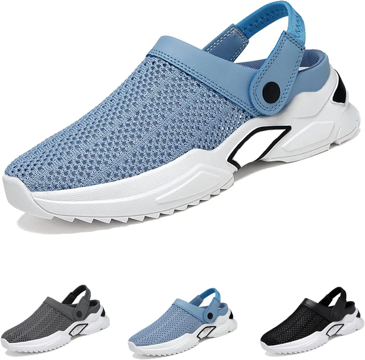 Men's Orthopedic Hollow-Out Summer Sandals,Platform Mesh Mules Slippers,Orthopedic Diabetic Walking Boat Shoes Breathable with Arch Support Knit Mesh Walking Shoes Beach Sandals