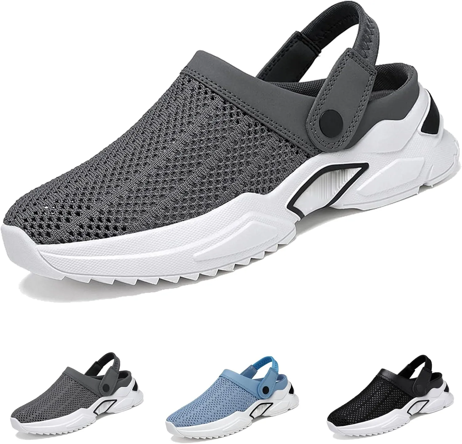 Men's Orthopedic Hollow-Out Summer Sandals,Platform Mesh Mules Slippers,Orthopedic Diabetic Walking Boat Shoes Breathable with Arch Support Knit Mesh Walking Shoes Beach Sandals