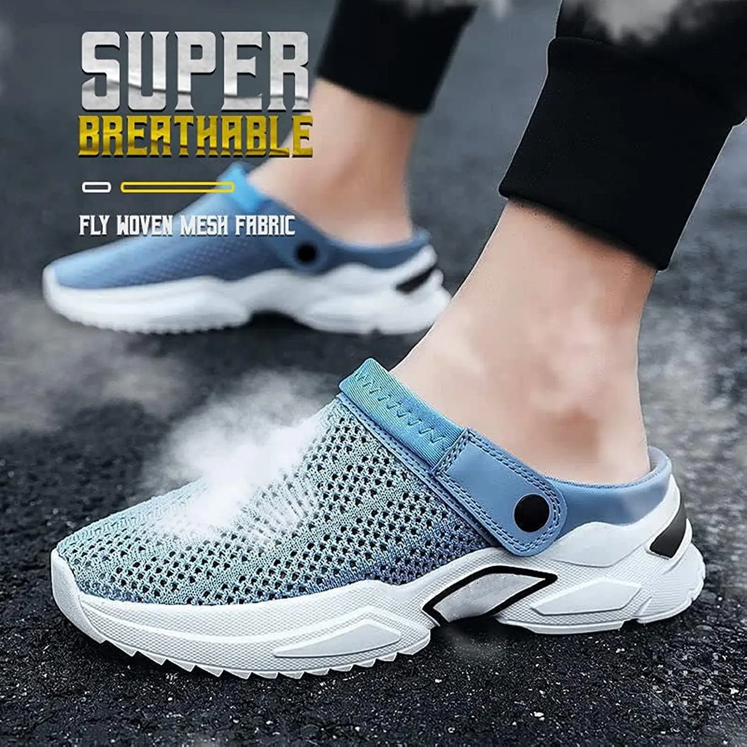 Men's Orthopedic Hollow-Out Summer Sandals,Platform Mesh Mules Slippers,Orthopedic Diabetic Walking Boat Shoes Breathable with Arch Support Knit Mesh Walking Shoes Beach Sandals