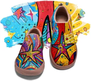 Mens Painted Travel Shoes Casual Loafers Walking Slip-Ons Comfortable Art Fashion Sneakers