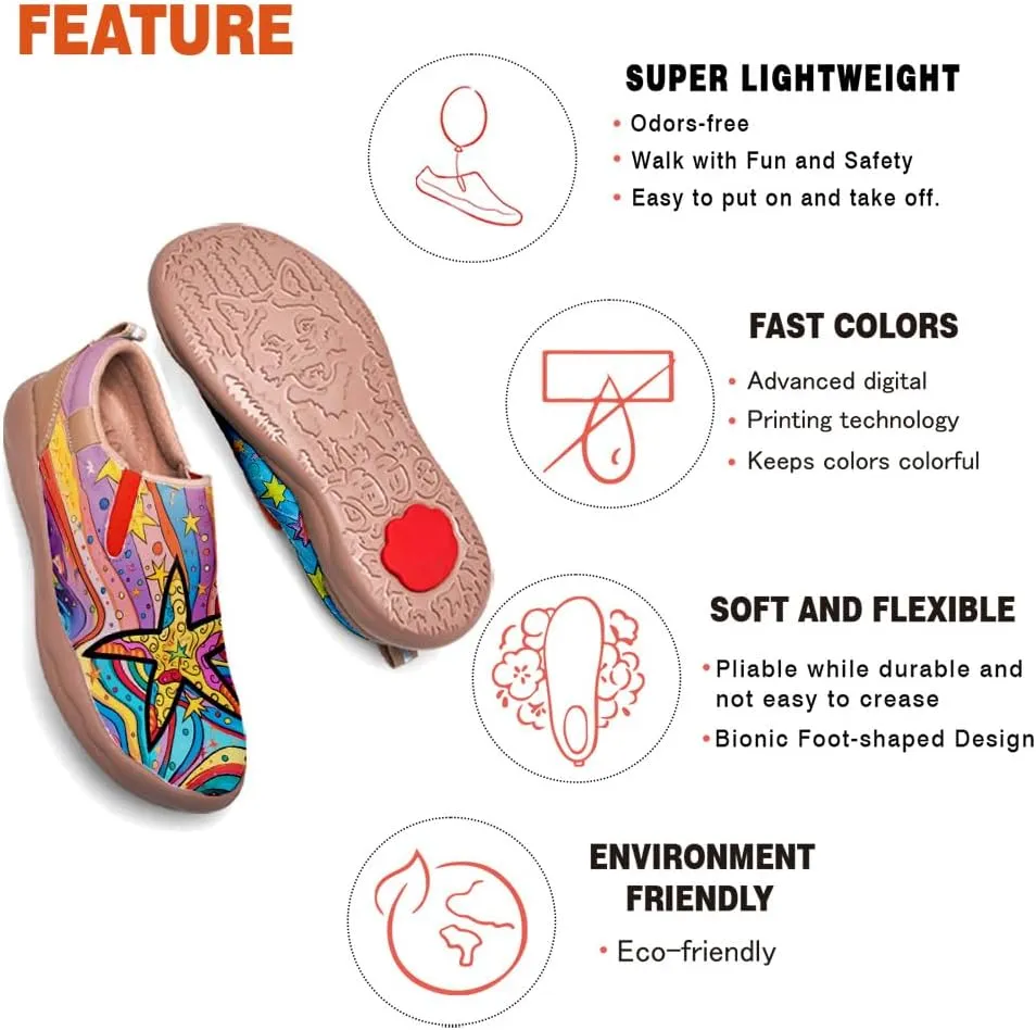 Mens Painted Travel Shoes Casual Loafers Walking Slip-Ons Comfortable Art Fashion Sneakers