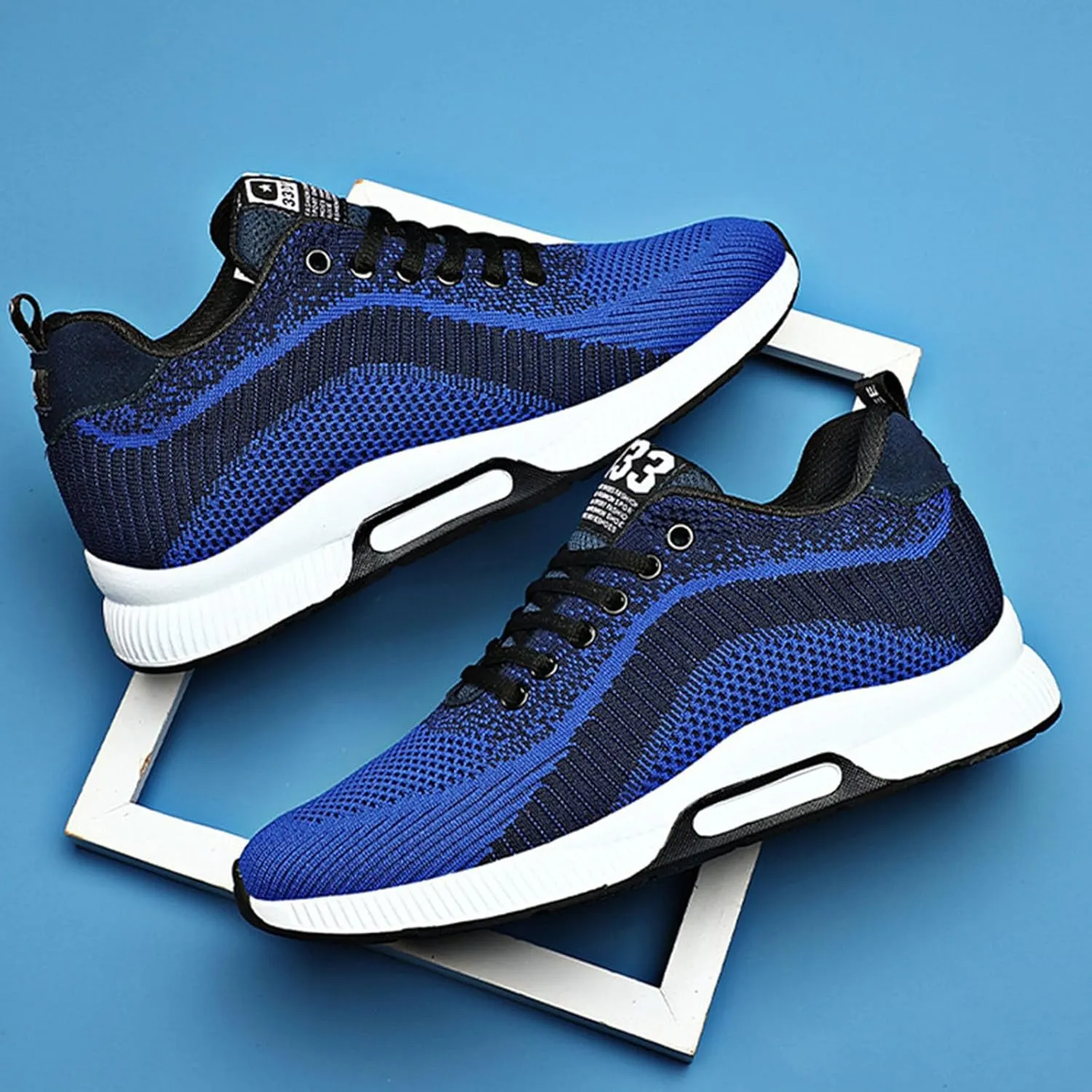 Mens Slip On Sneakers Non Slip Walking Shoes Lightweight Athletic Shoes Casual Running Shoe Increase Height 6/8/10CM