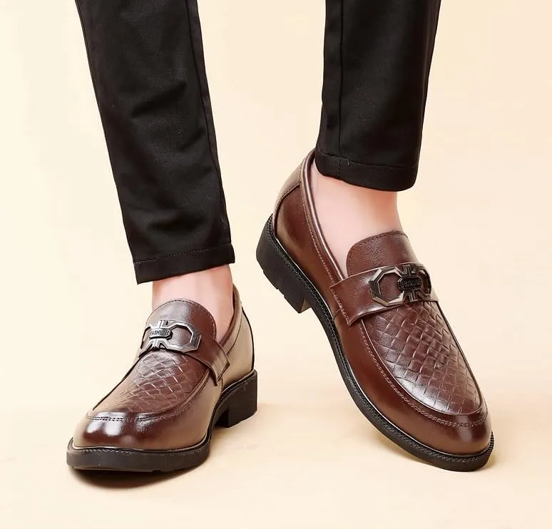 Men's Slip-Ons Loafers Mens Fashion Luxury Formal Business Dress Shoes Mens Classic Leather Oxford Shoes