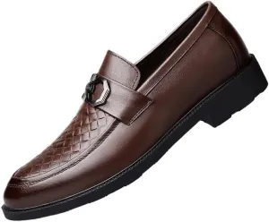 Men's Slip-Ons Loafers Mens Fashion Luxury Formal Business Dress Shoes Mens Classic Leather Oxford Shoes