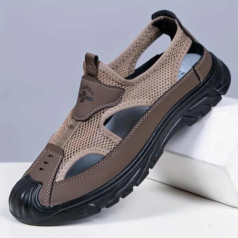 Men's Summer Mesh Slip-On Shoes | Breathable Driving Loafers for Beach & Outdoor Adventures | Lightweight Casual Footwear for Travel & Everyday Wear