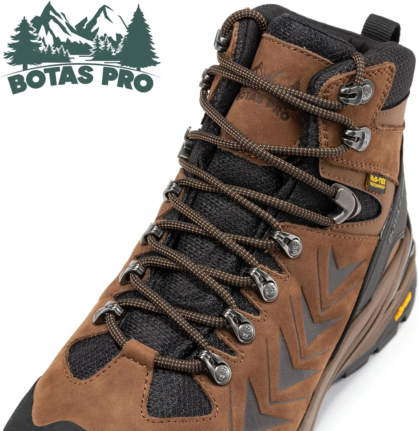 Men's Waterproof Hiking Boots, 6 Inch Slip Resistant Light Weight Outdoor Boots