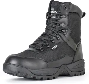 Men's Waterproof Military Tactical Boots Anti-slip Work Boot, 8" Insulated Combat Boots, 400g Thinsulate