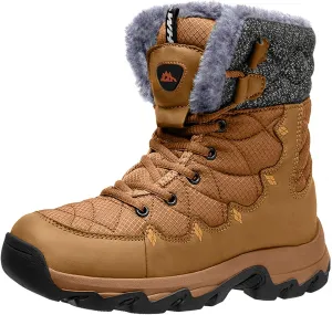 Men's Winter Snow Boots Water Resistant Non Slip Warm Outdoor Lightweight Comfortable Durable 7.1 IN Height Hiking Shoes