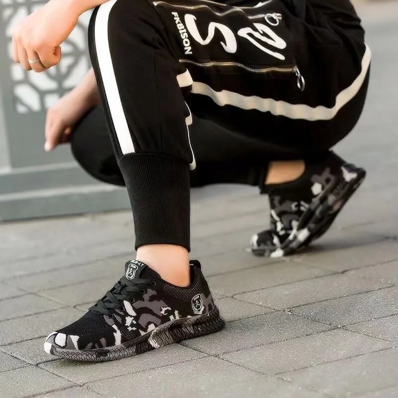 Men's Women's Camo Non Slip Walking Sneakers for Sport Trekking Hiking