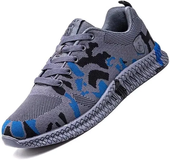 Men's Women's Camo Non Slip Walking Sneakers for Sport Trekking Hiking