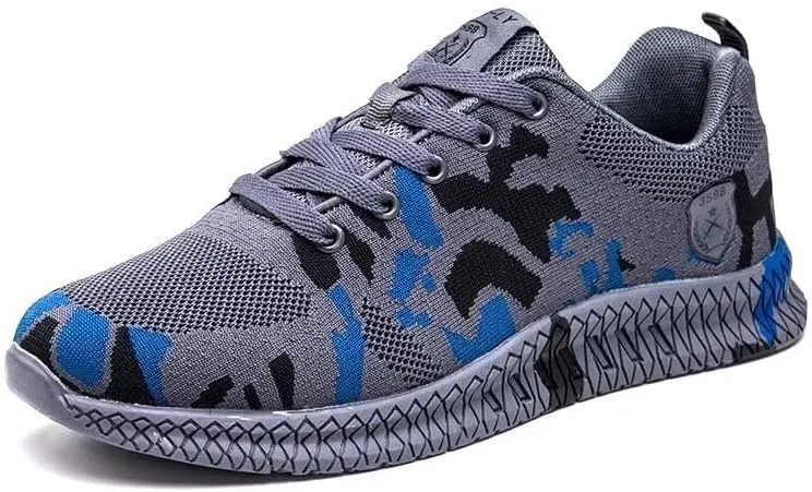 Men's Women's Camo Non Slip Walking Sneakers for Sport Trekking Hiking