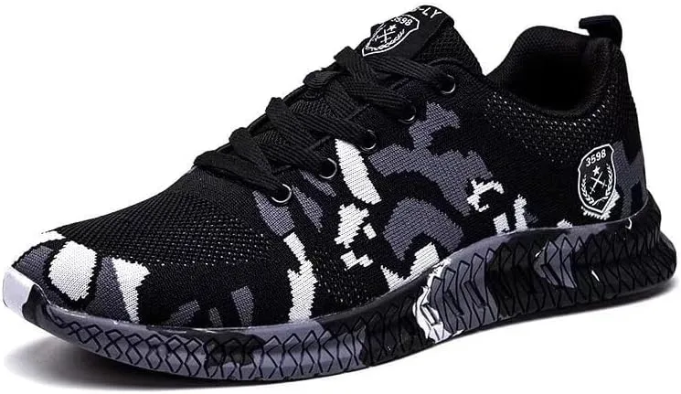 Men's Women's Camo Non Slip Walking Sneakers for Sport Trekking Hiking