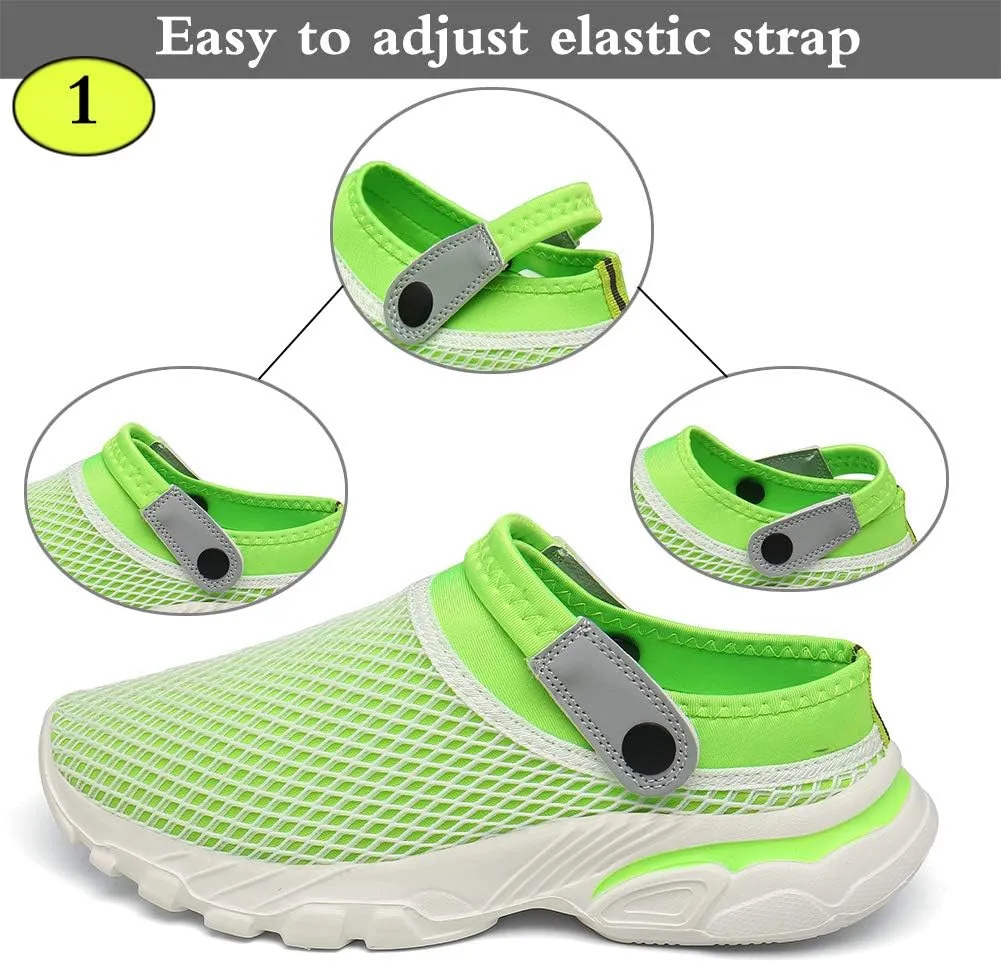 Mens Womens Garden Clogs Shoes Summer Breathable Mesh Sandals Slippers Indoor Outdoor Slippers Quick Drying Water Shoes