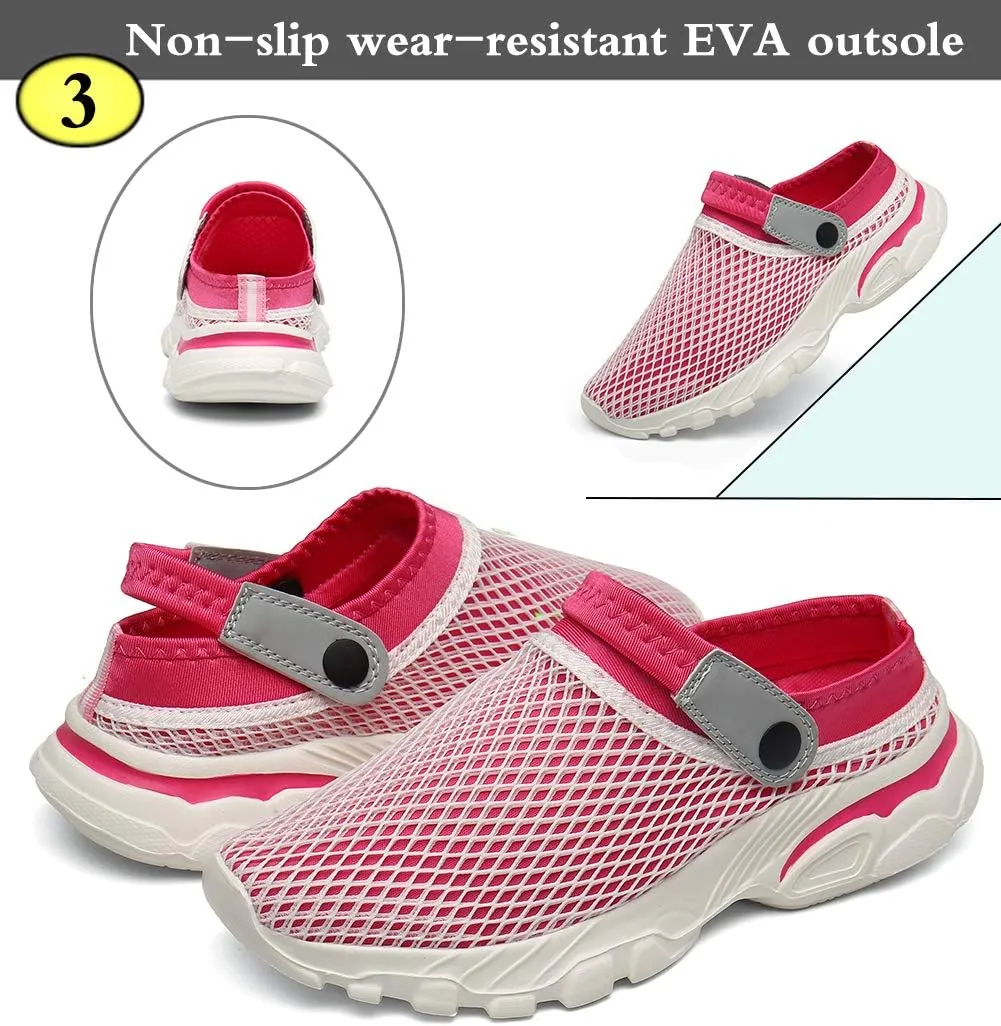 Mens Womens Garden Clogs Shoes Summer Breathable Mesh Sandals Slippers Indoor Outdoor Slippers Quick Drying Water Shoes
