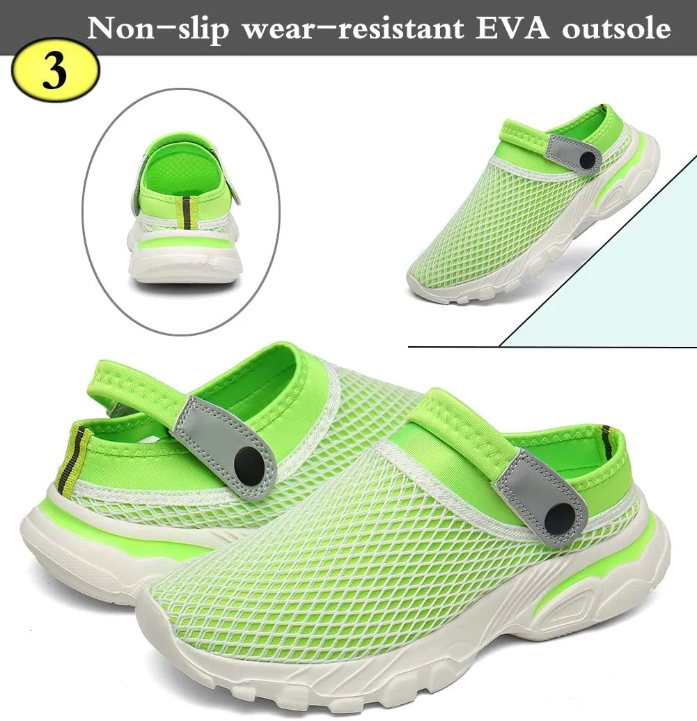 Mens Womens Garden Clogs Shoes Summer Breathable Mesh Sandals Slippers Indoor Outdoor Slippers Quick Drying Water Shoes