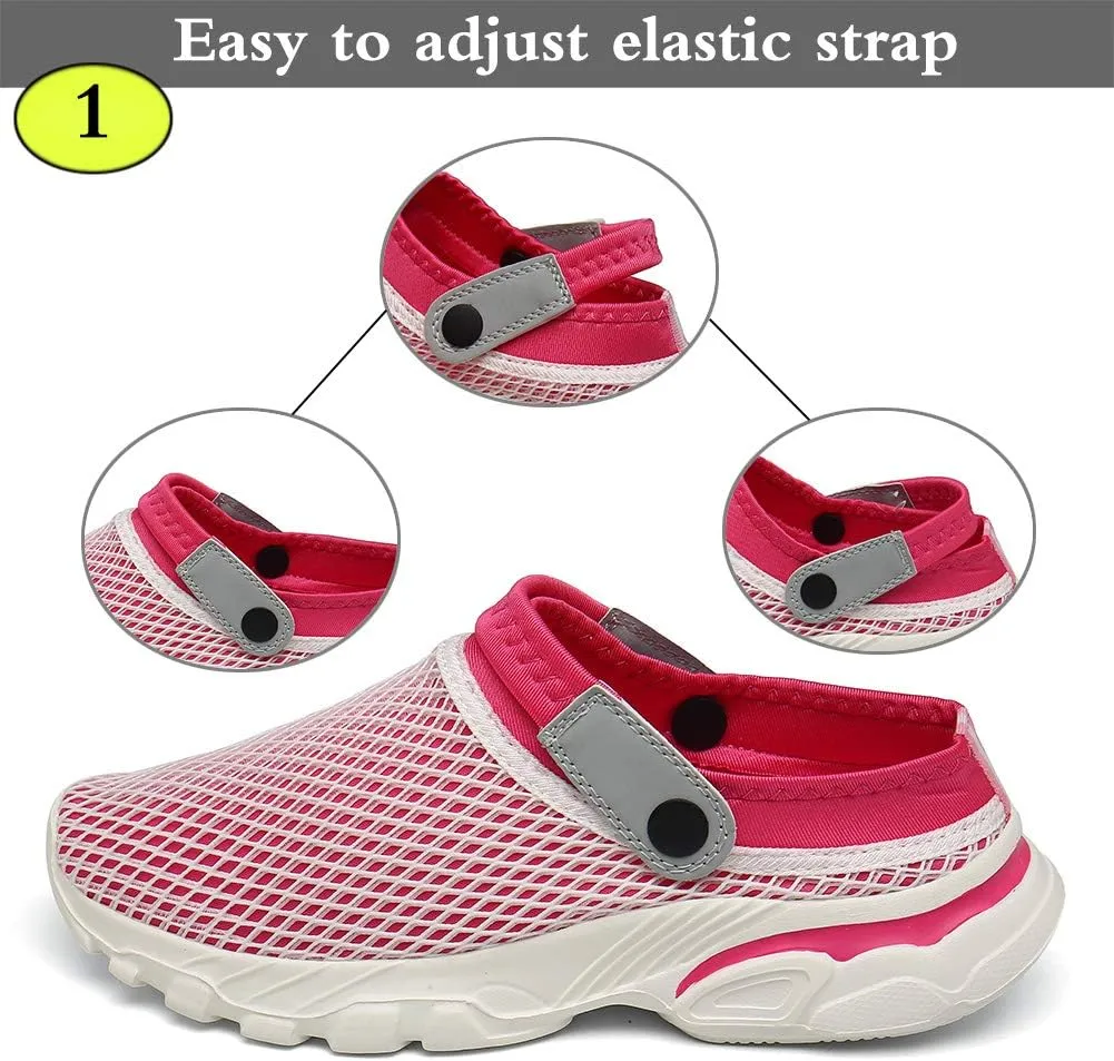 Mens Womens Garden Clogs Shoes Summer Breathable Mesh Sandals Slippers Indoor Outdoor Slippers Quick Drying Water Shoes