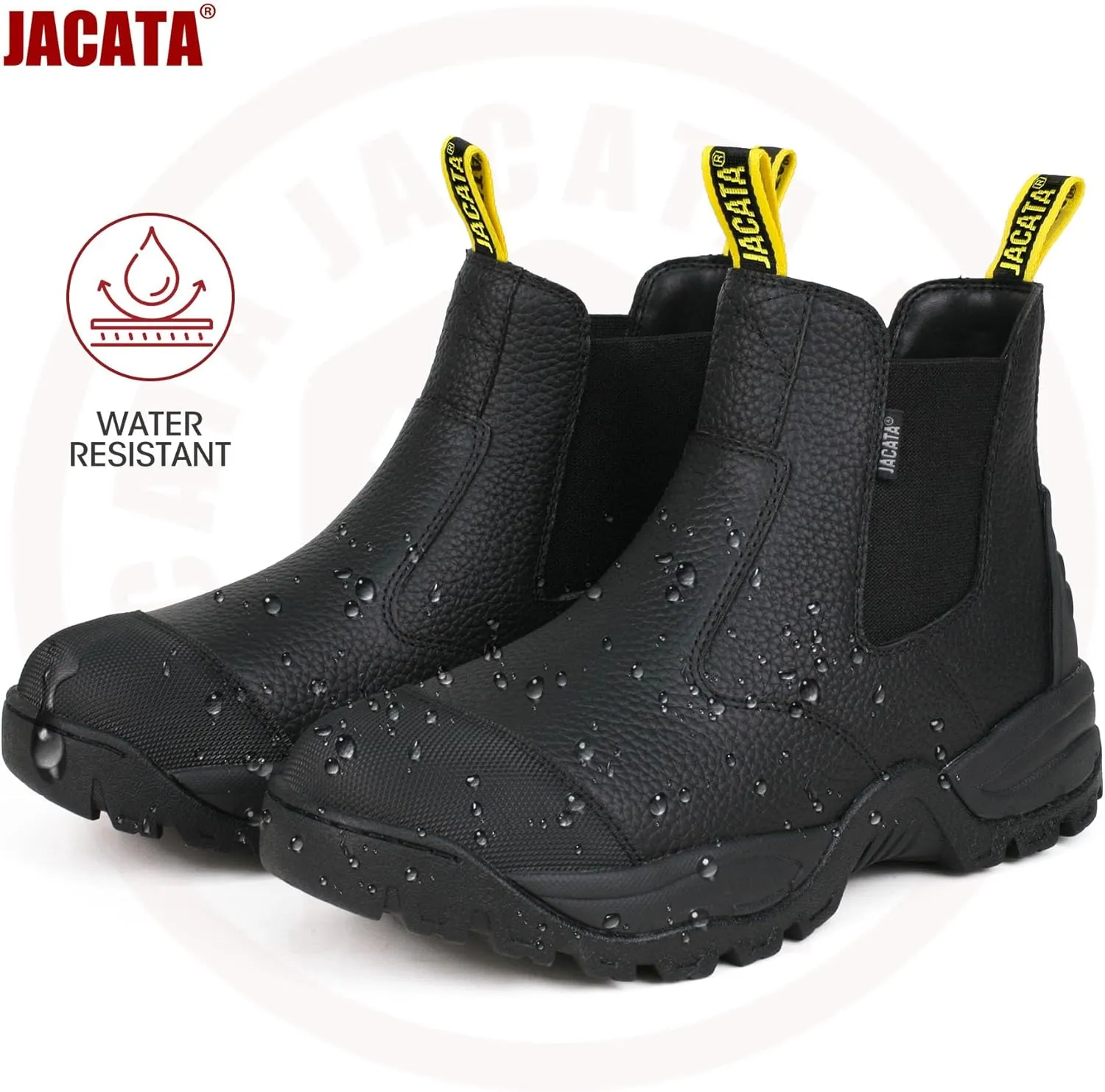 Mens Work Boots Chelsea Slip On Boot For Men Men's Industrial Construction Soft Toe Shoes Botas De Trabajo Para Hombre