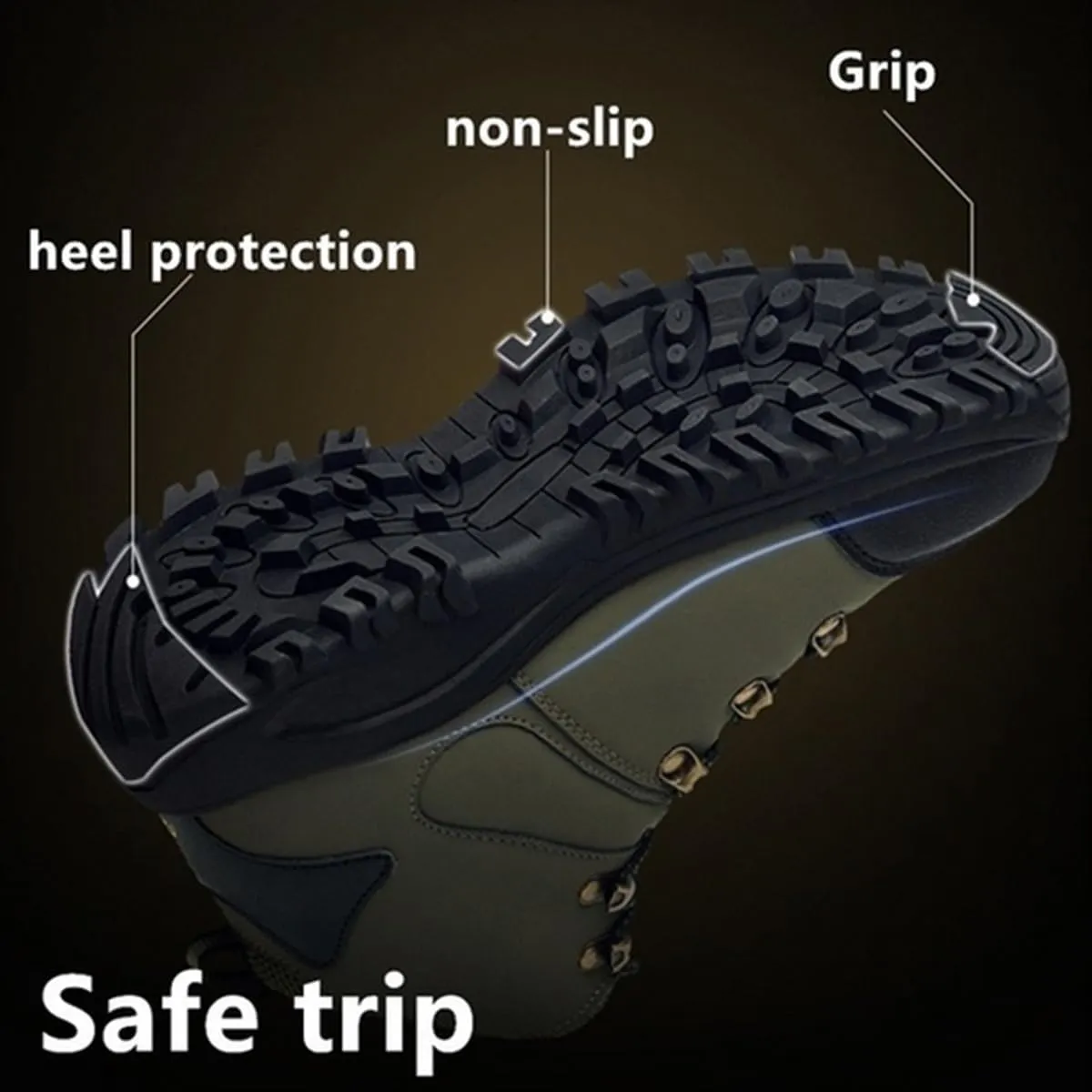 Men's work boots Waterproof Hiking Boots,thermal Leather Ankle Snow Boots for Outdoor Climbing, Trekking, Backpacking, and Trekking