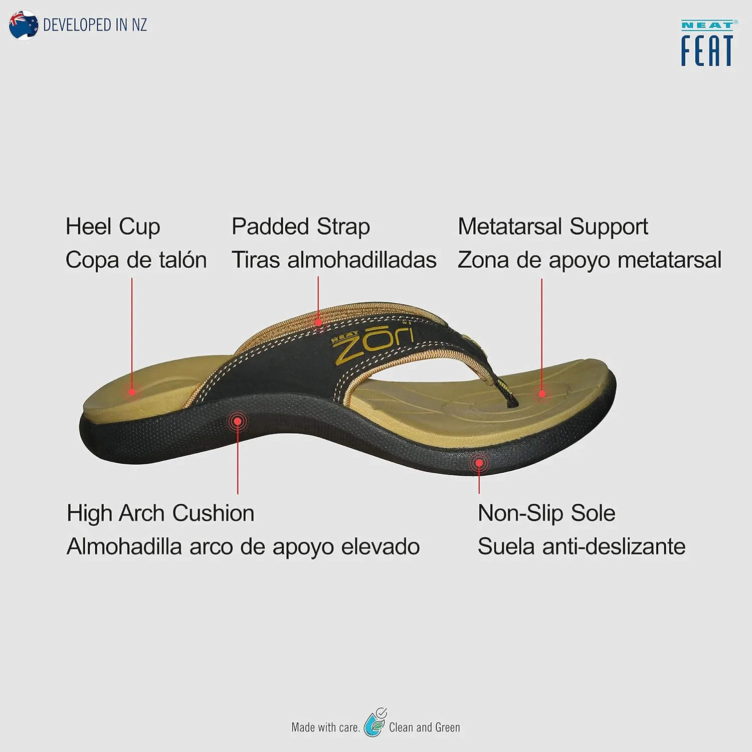 Men's Zori Sport Orthotic Slip-on Sandals Flip-Flop