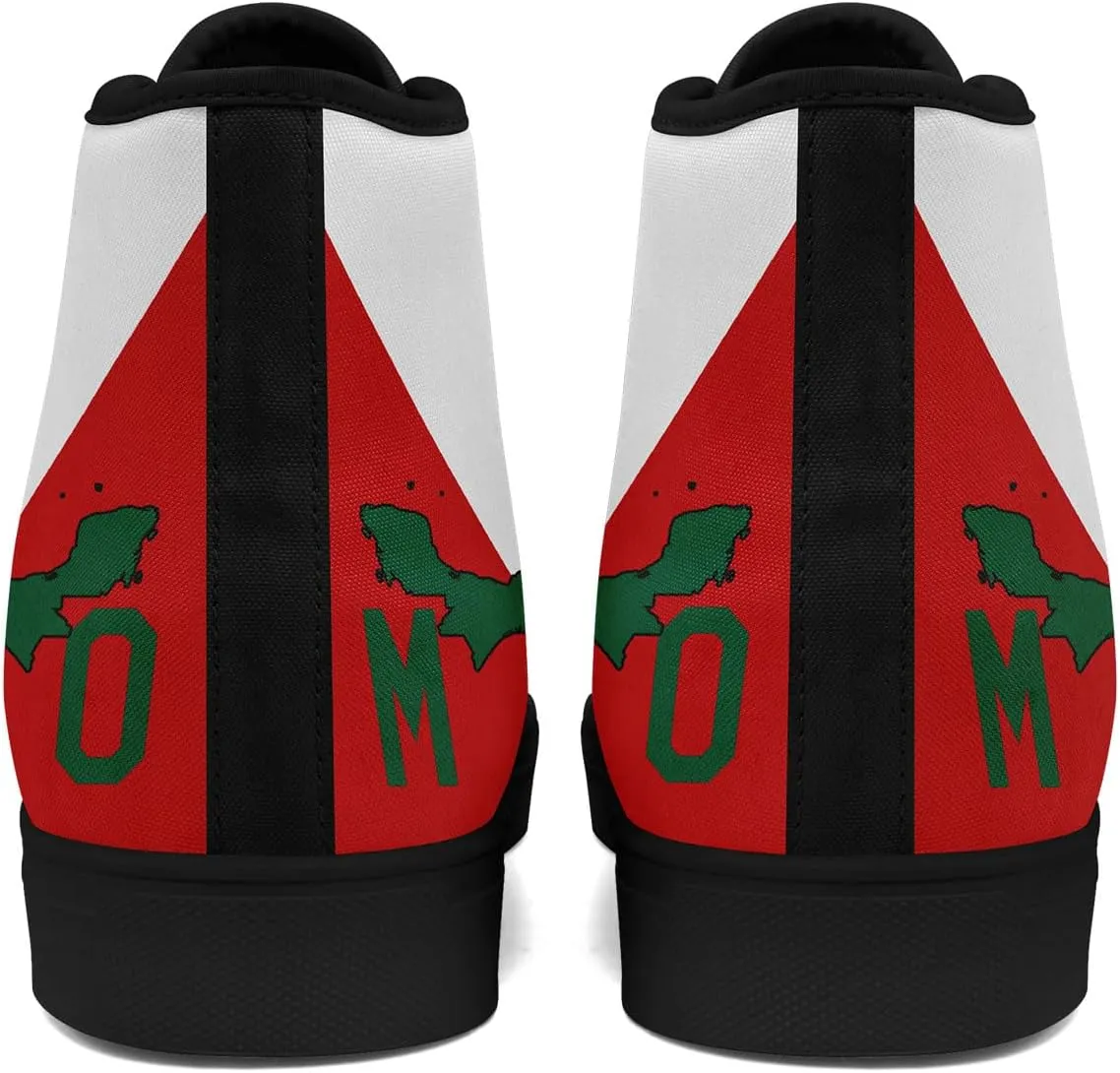 Mexico Flag High-Top Canvas Shoes for Men Women Unisex Stylish Breathable Skull Sneakers Gift Fashion Flat Footwear