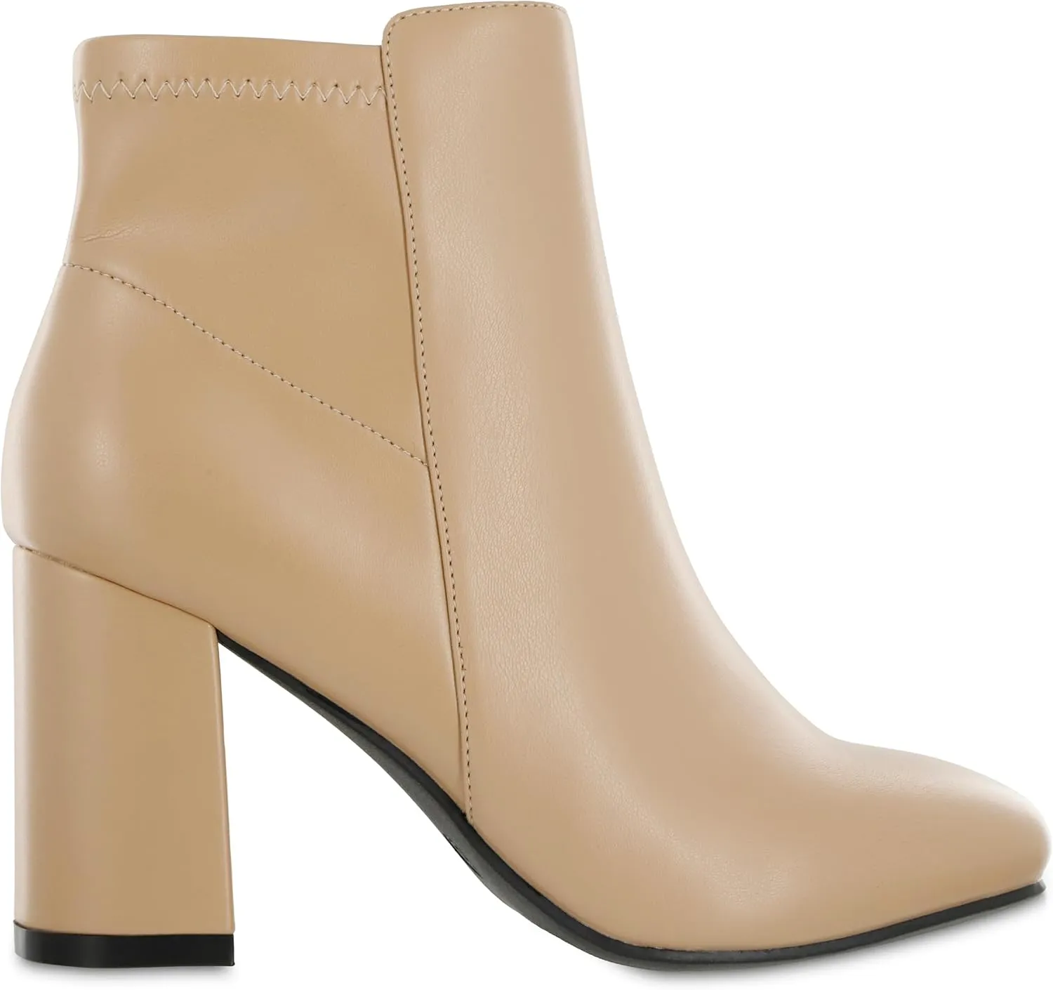 MIA Shoes Carla Womens Vegan Leather Ankle Boots with Heel