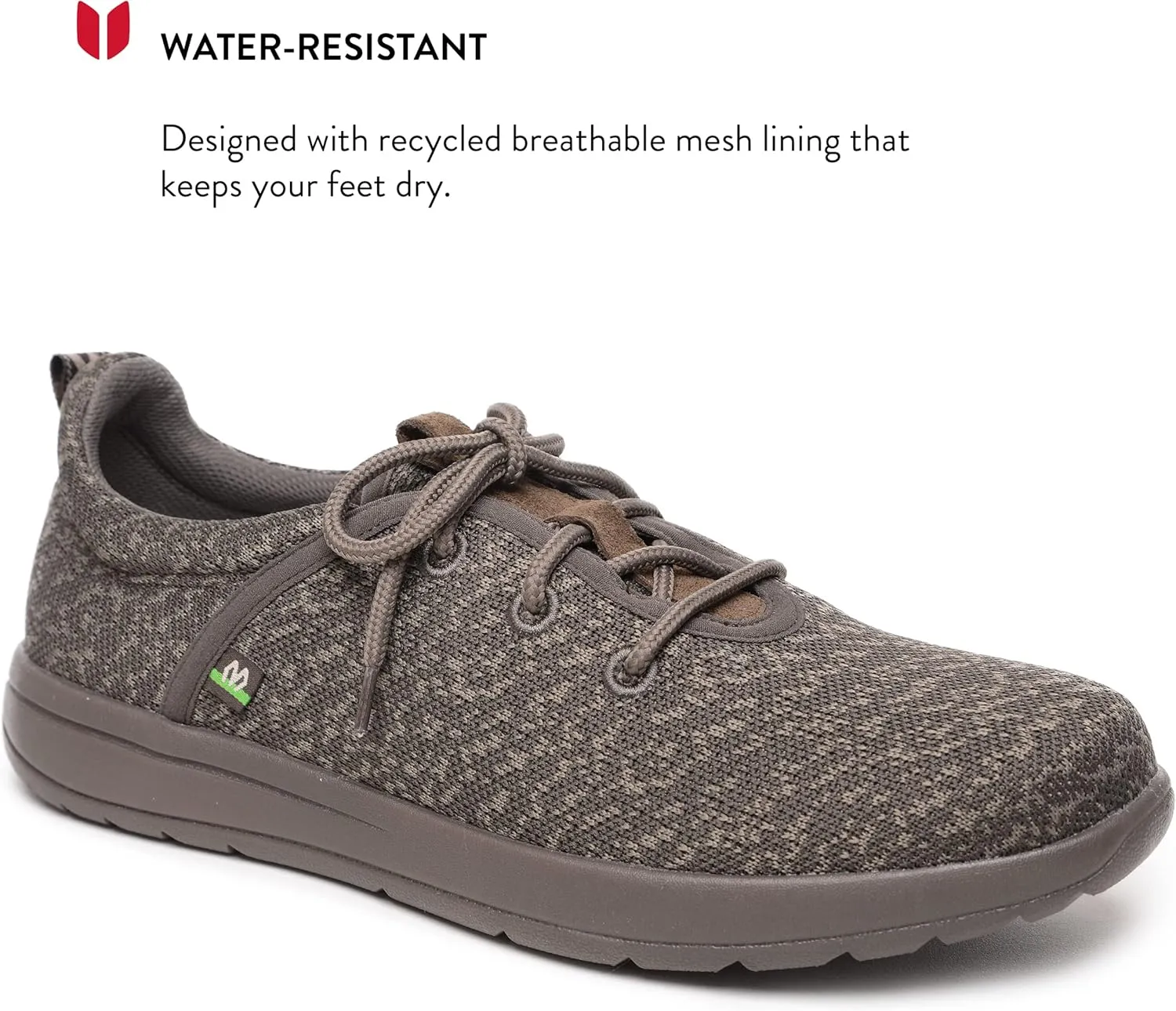 Minnetonka Men’s Eco Anew - Fashion Knit Sneakers Handcrafted with EcoPlush Recycled Insole, 100% Recycled Breathable Mesh Lining and Laces, 70% Sugarcane Sole, and Fabric Upper