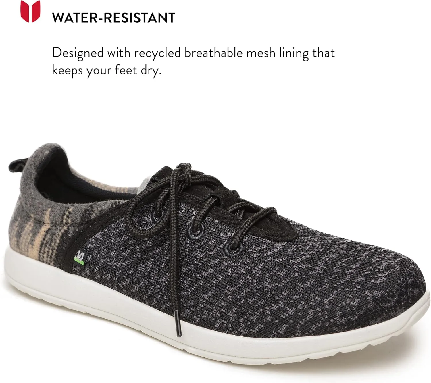 Minnetonka Men’s Eco Anew - Fashion Knit Sneakers Handcrafted with EcoPlush Recycled Insole, 100% Recycled Breathable Mesh Lining and Laces, 70% Sugarcane Sole, and Fabric Upper