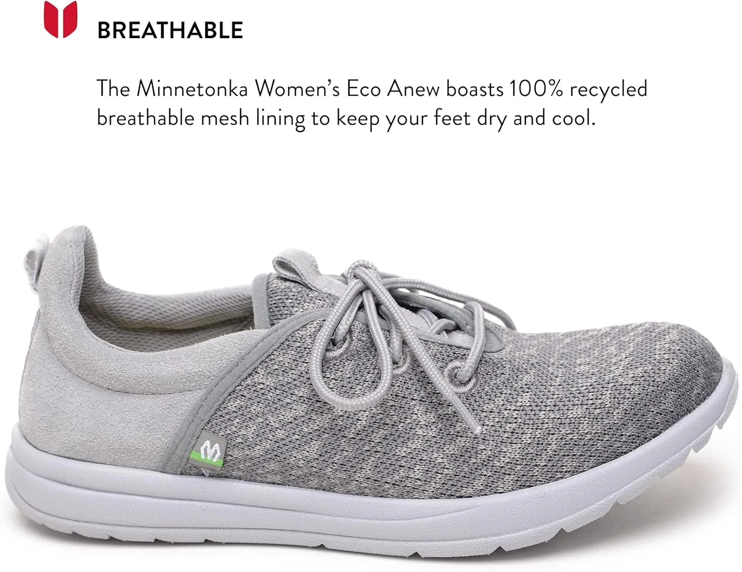 Minnetonka Women’s Ecowise Anew-Knit Casual Sneakers