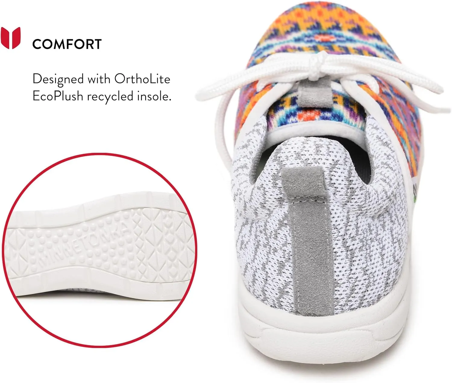 Minnetonka Women’s Ecowise Anew-Knit Casual Sneakers