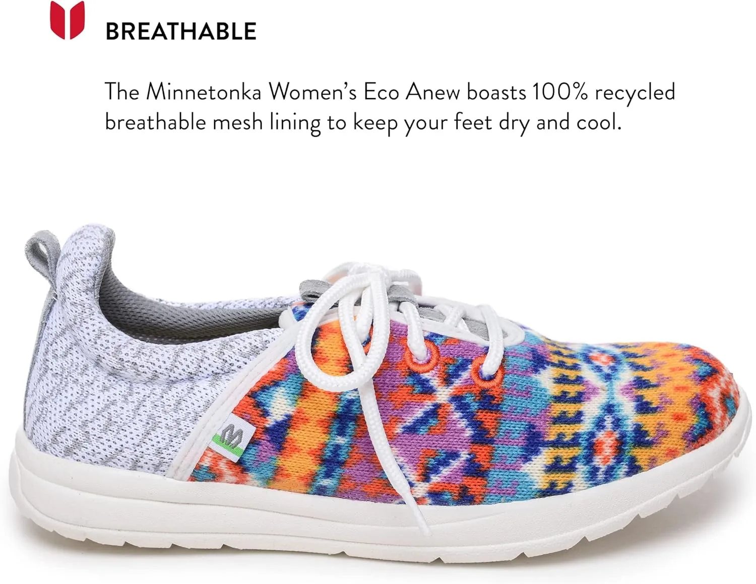 Minnetonka Women’s Ecowise Anew-Knit Casual Sneakers