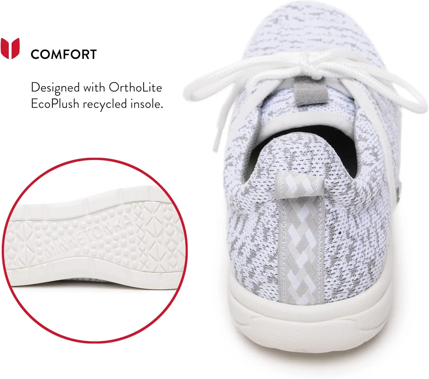Minnetonka Women’s Ecowise Anew-Knit Casual Sneakers